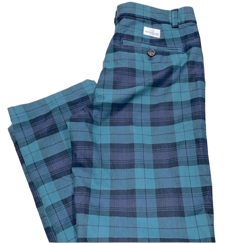 Vineyard Vines blue plaid pants size 16